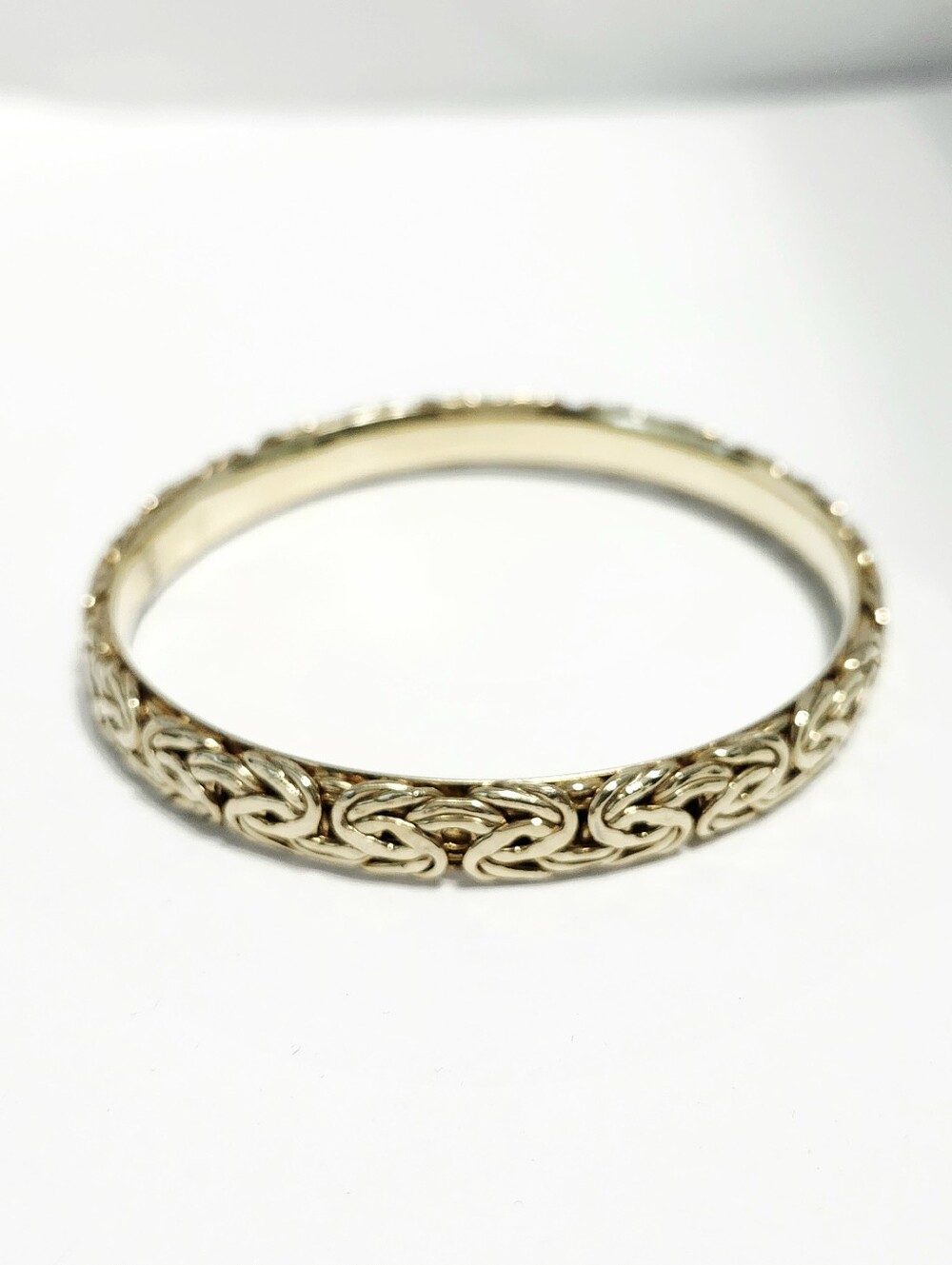 Byzantine Gold over Sterling Silver Bangle Bracelet - Picture 7 of 13